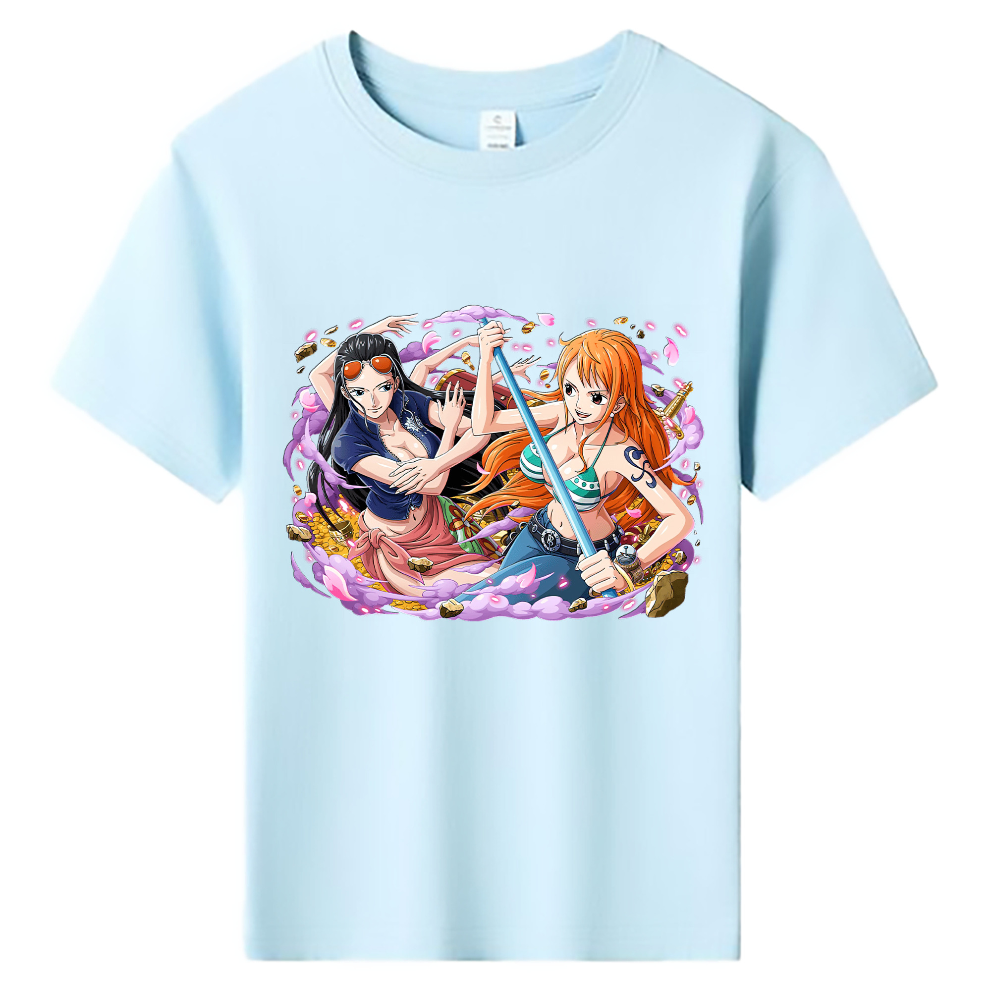 ワンピース ニコ・ロビン ONE PIECE Nico Robin 綿100％キッズTシャツ（フロントプリント）